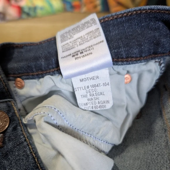 Mother Classic Women's Dark Blue Straight-Leg Jeans - Picture 5 of 6